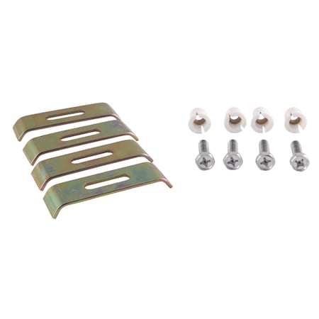 Kingston Brass KUHDWR4 4-Pieces Undermount Clip for Stainless Steel Sink, Brushed KUHDWR4